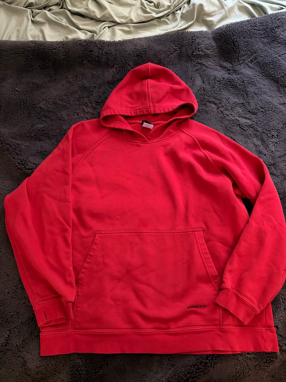 Patagonia Organic Cotton Red Pullover Hoodie for Men